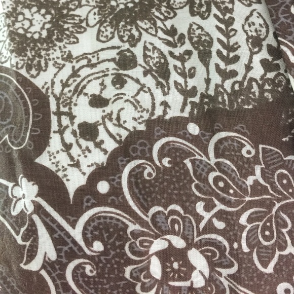 COLDWATER CREEK Brown/White Floral Shirt - Picture 6 of 7